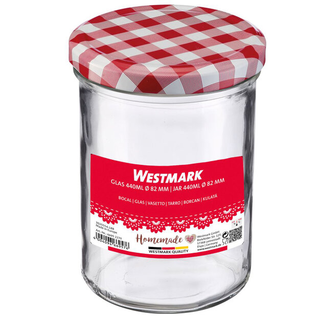 Bocal &agrave; Confiture Westmark 440 ml, &oslash; 82 mm avec Couvercle &agrave; Vis