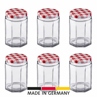 Bocaux Carr&eacute;s &agrave; Confiture Westmark &ndash; 270 ml &ndash; &oslash; 63 mm &ndash; Lot de 6
