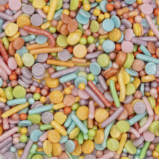 PME Cake Strooiselmix &ndash; Pastel Regenboog 76 g