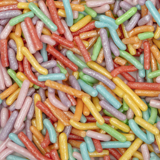 PME Cake Strooiselstrengen &ndash; Pastel Regenboog 75 g