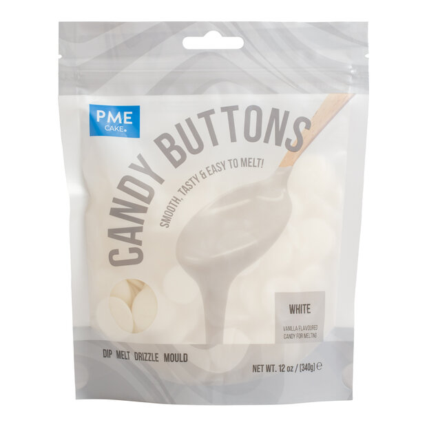 PME Candy Buttons &ndash; Wei&szlig; 340 g
