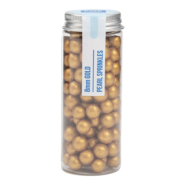 PME Cake 8mm Parelstrooisels &ndash; Goud 40 g