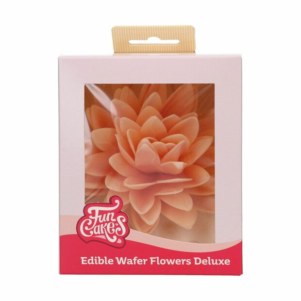 FunCakes Eetbare Papieren Bloemen Deluxe Pioen Oranje Large &ndash; pk/1