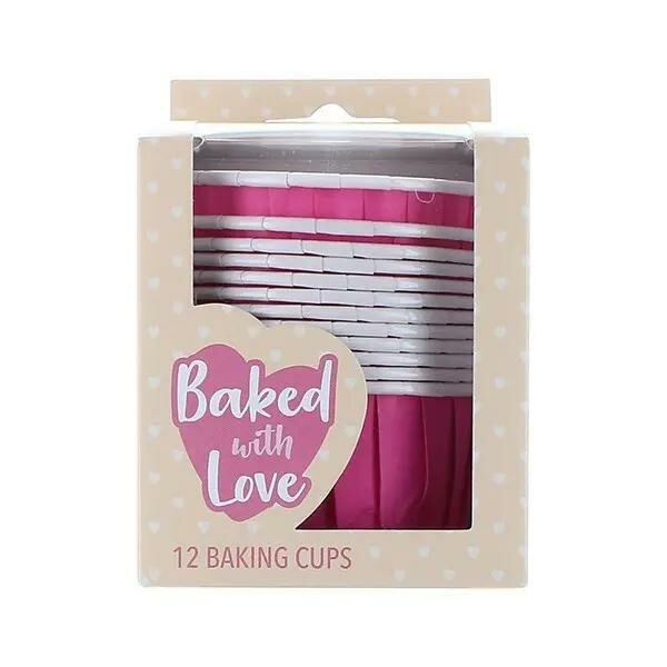 Culpitt Cupcake Vormpjes Donker Roze 50mm &ndash; 12 stuks