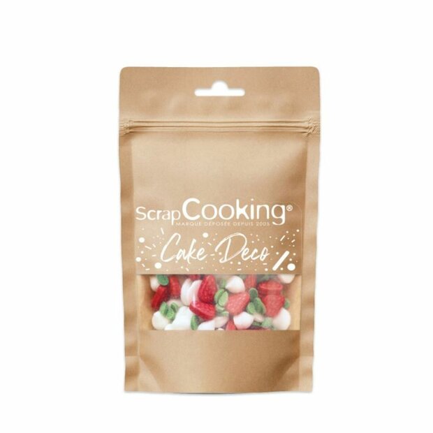 ScrapCooking decoratiemix aardbei, meringue &amp; blaadjes