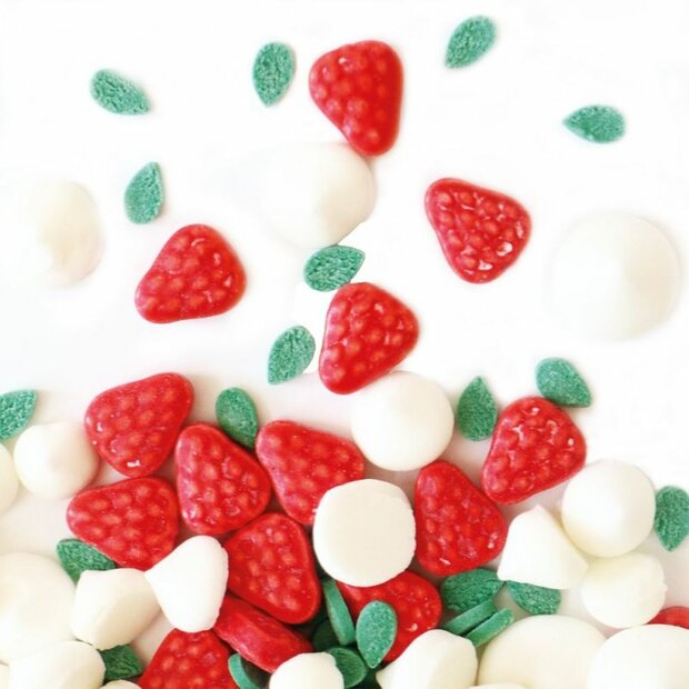 ScrapCooking decoratiemix aardbei, meringue &amp; blaadjes