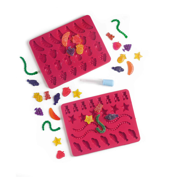 IBILI siliconen mallen voor dier- en fruitgummies set/2