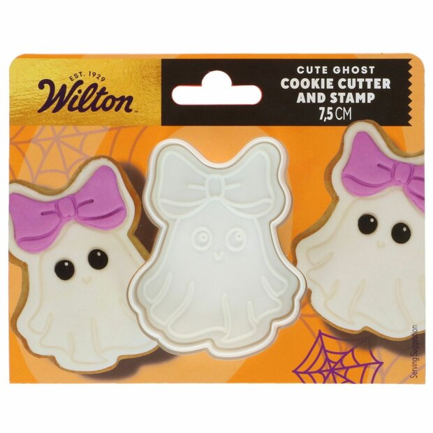 Wilton Ausstecher mit Stempel Cute Ghost 7,5cm