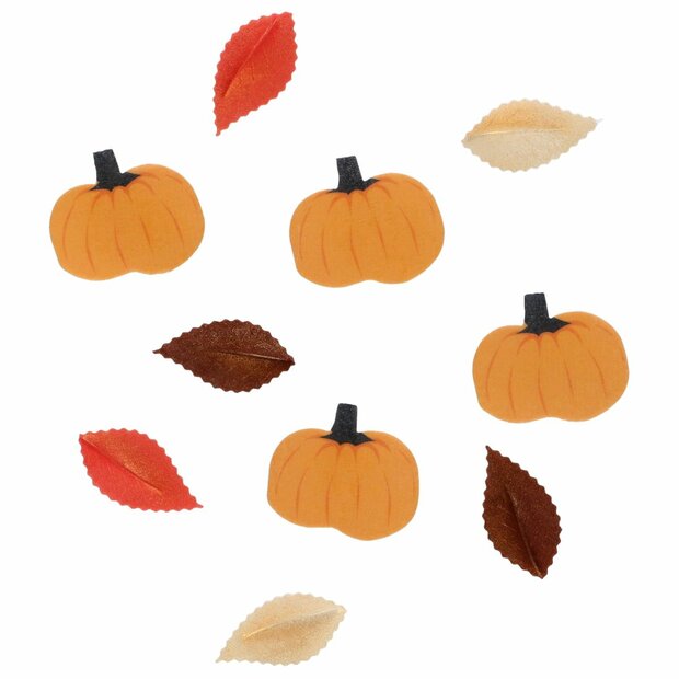 Wilton Eetbare Wafeldecoraties Herfstbladeren &amp; Pompoenen Set/10