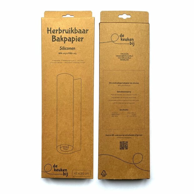 De KeukenBij Siliconen Herbruikbaar Bakpapier Bakmat 42 &times; 35 cm