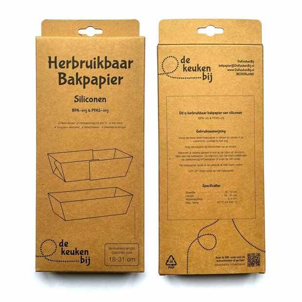 De KeukenBij Siliconen Herbruikbaar Bakpapier voor Cakevorm 18&ndash;31 cm
