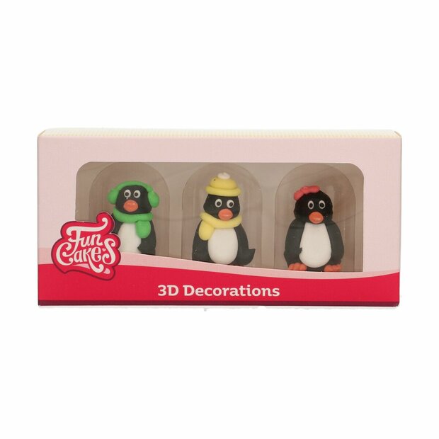 FunCakes Suikerdecoraties 3D Pingu&iuml;n set/3