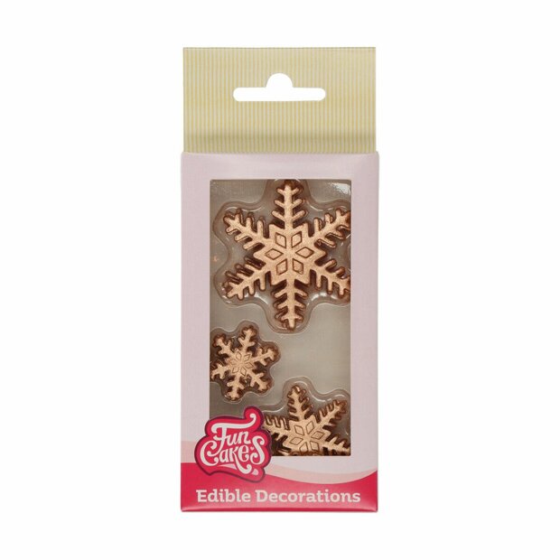 FunCakes Suikerdecoratie IJskristallen Brons Mix set/12