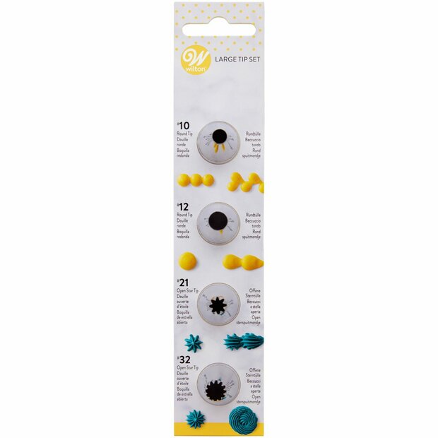 Wilton Spuitmondjes Large #010, #012, #021, #032 &ndash; Set/4