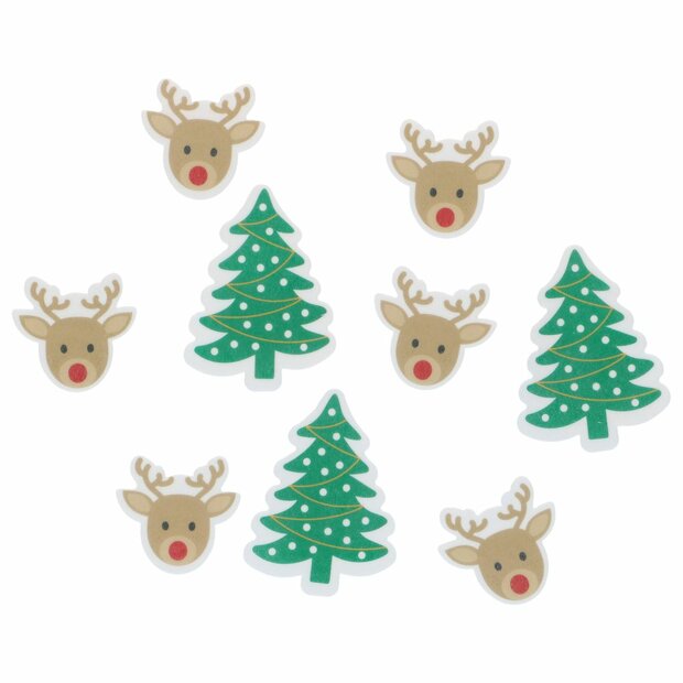 Wilton Eetbare Wafer Decoraties Rendieren &amp; Kerstbomen &ndash; Set/9