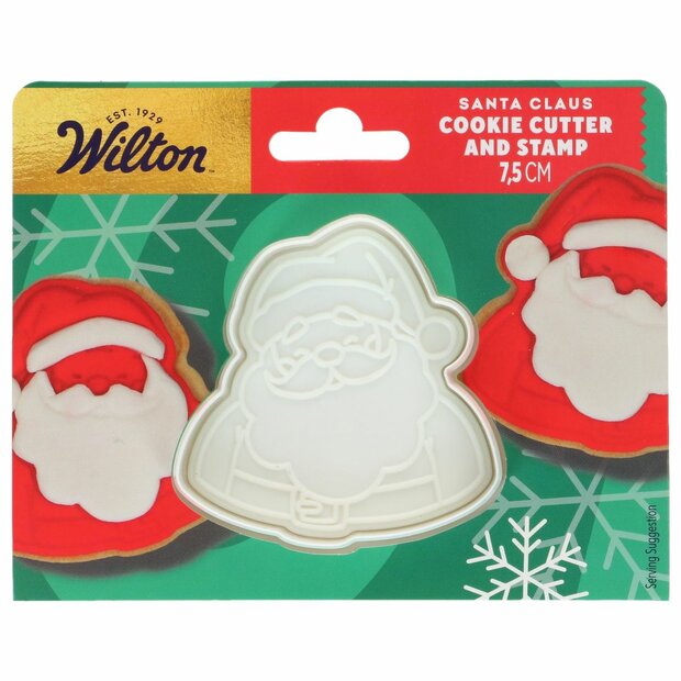 Wilton Koekjesuitsteker met Stempel Kerstman 7,5cm