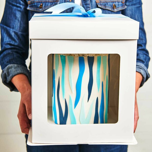 FunCakes Taartdoos Wit Hoog met Venster 35,5 x 35,5 x 40,5 cm