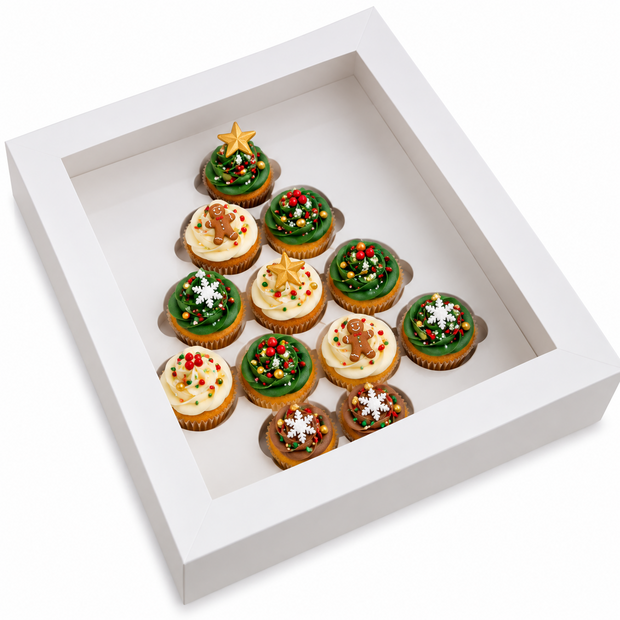 Simply Making Cupcakebox Kerstboom Wit 12 stuks