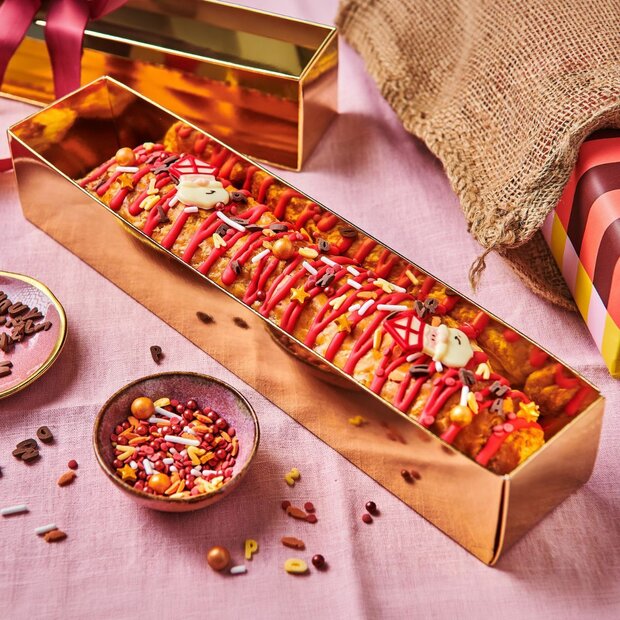 FunCakes Gebaksdoos Goud Langwerpig 32x6x6 cm 10 stuks