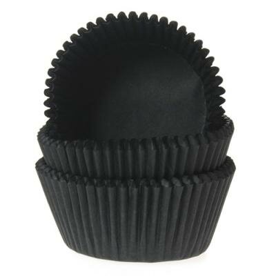 House of Marie Mini Cupcakevormpjes Zwart &ndash; 60 stuks