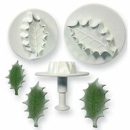 PME Veined Holly Leaf Plunger Cutter Large &ndash; Set/3