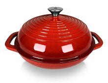 Allesken Verdeluxe Gietijzeren Broodbraadpan Rood 2,3 L