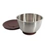 Point-Virgule saladier inox avec ventouse &amp; couvercle 4,7L