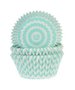 House of Marie Baking Cups Chevron Mint Groen &ndash; 50 stuks