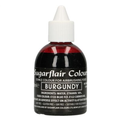 Sugarflair Airbrush Kleurstof Burgundy Rood 60ml