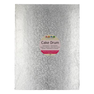 FunCakes Cake Drum Rechthoek 40,5 x 30,5 cm - Zilver
