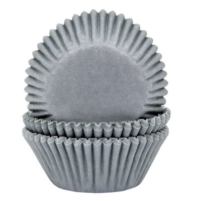 House of Marie Caissettes à Cupcakes Gris pcs/50