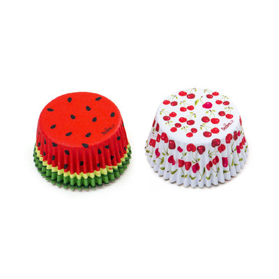 Decora Baking Cups Summer Fruits 50x32mm pk/36