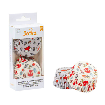 Decora  Baking Cups Foxes 36st