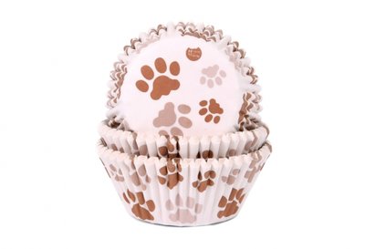 House of Marie Caissettes à Cupcakes Paw Brown pcs/50