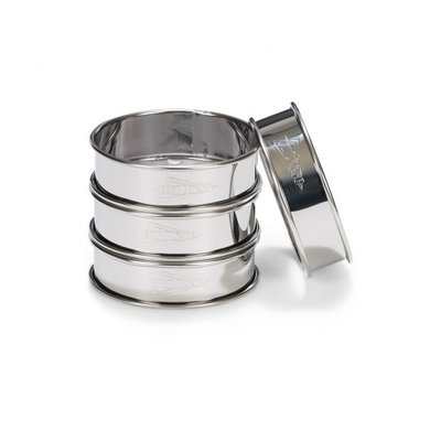 Patisse Flan & Cake Ringen RVS Ø8cm set/4