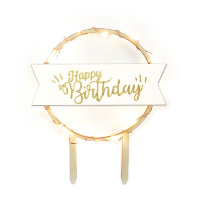 Scrapcooking Taart Topper Led Happy Birthday