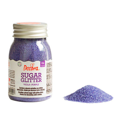 Decora Glittered Sugar Violet 100g