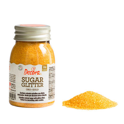 Decora Glittered Sugar Gold 100g
