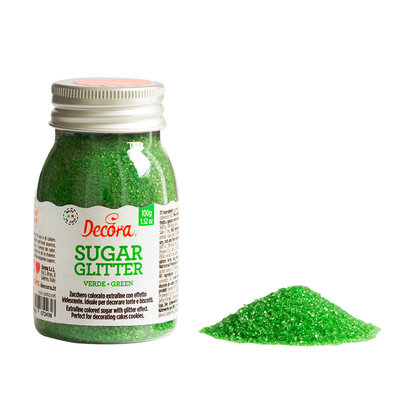 Decora Glittered Sugar Green 100g