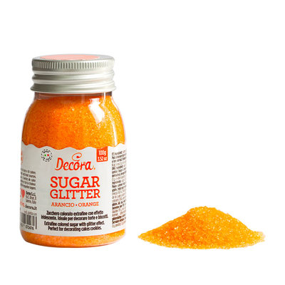 Decora Glittered Sugar Orange 100g