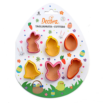 Decora Easter Plastic Cookie Cutters Set/6
