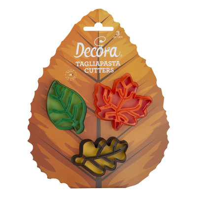 Decora Autumn Leaves Plastic Cookie Cutters Set/3