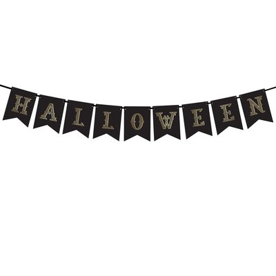 PartyDeco Banner - Halloween, Zwart