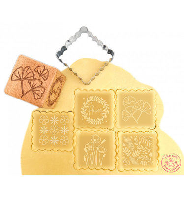 Scrapcooking Houten Stempel + Uitsteker Bloem