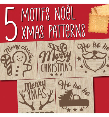 Scrapcooking Houten Stempel + Uitsteker XMas
