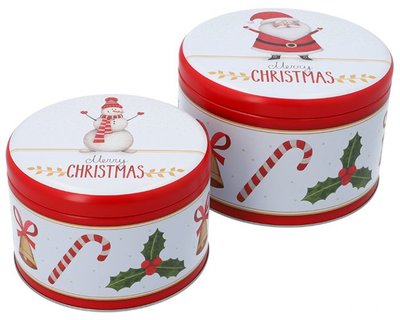 Birkmann Merry Christmas Metal  Tin Box Set/2