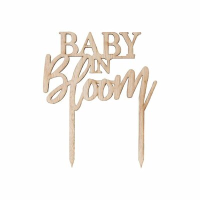 Ginger Ray Baby in Bloom Wooden Cake Topper