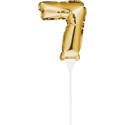 AH Mini Balloon Cake Topper Gold Number 7