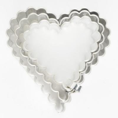 Cookie Cutter Fluted Hearts set/3