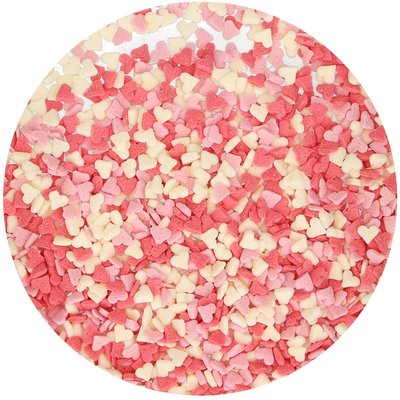 FunCakes Mini Hearts Sprinkle Pink White Red 60g
